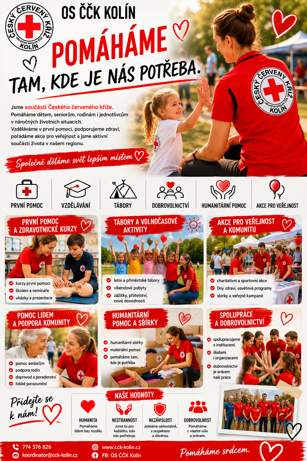 Pomáháme tam, kde je potřeba