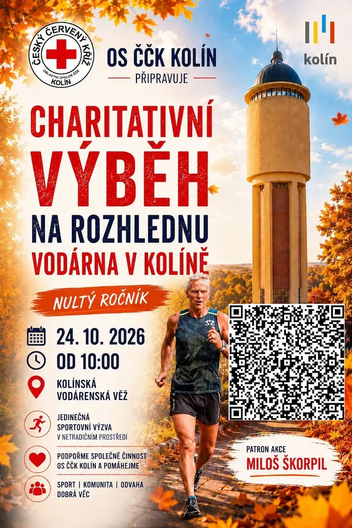 Charitativní výběh na rozhlednu – Vodárna v Kolíně, 24. října 2026 od 10:00